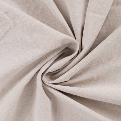 Coupon 3m Tissu Coton Lavé Uni Sable 