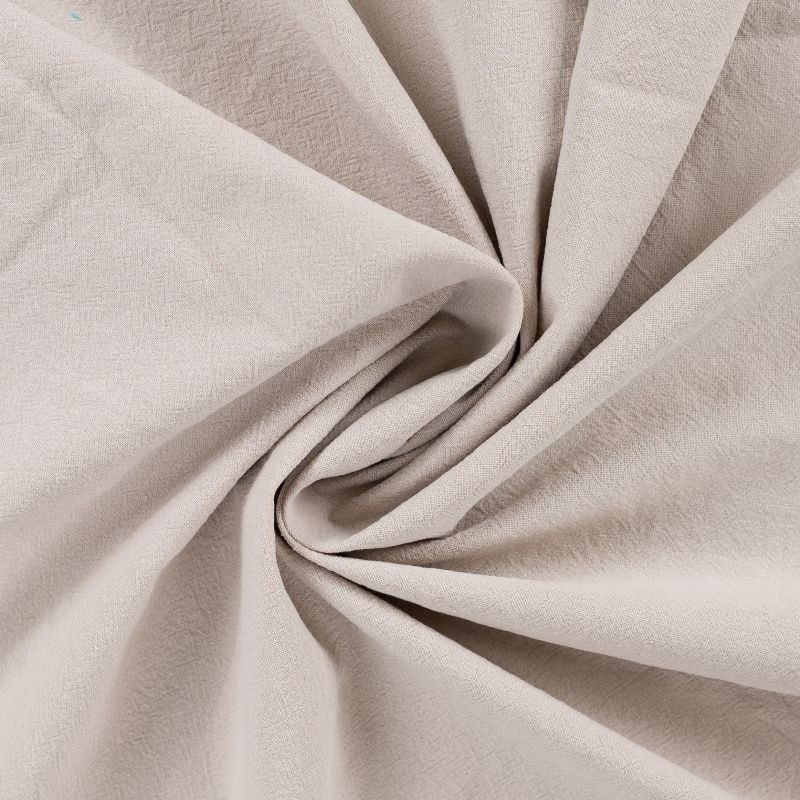 Coupon 3m Tissu Coton Lavé Uni Sable 