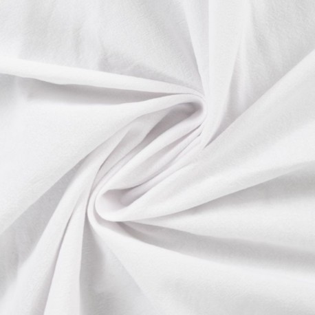 Coupon 3m Tissu Coton Lavé Uni Blanc 