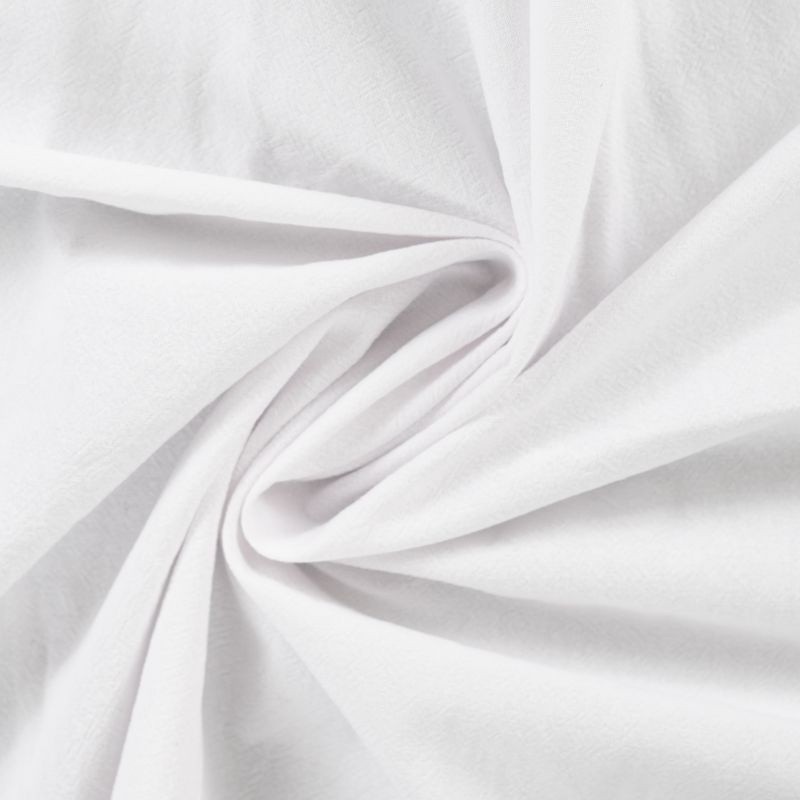 Coupon 3m Tissu Coton Lavé Uni Blanc 