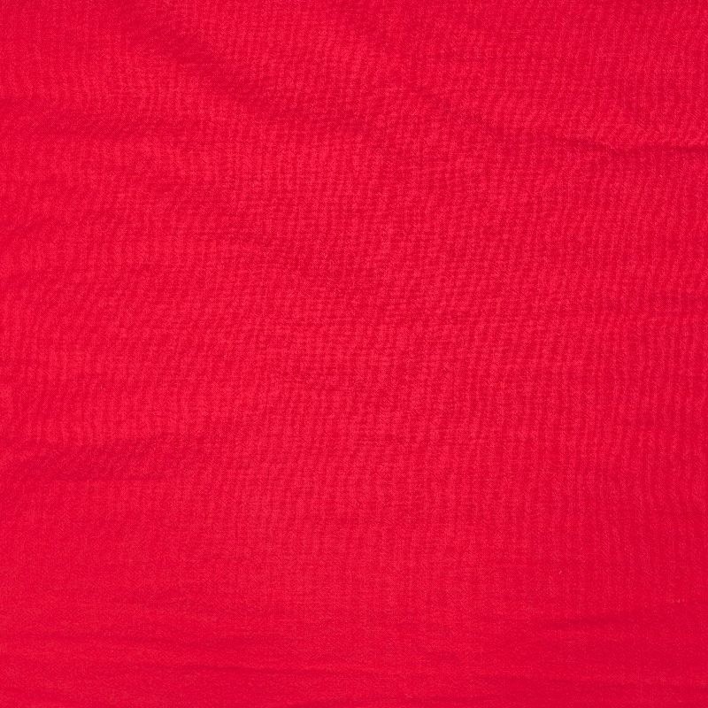 Coupon 3m Tissu Coton Lavé Uni Rouge 