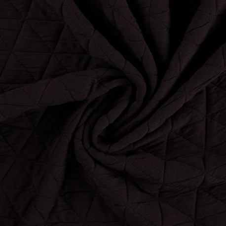 Coupon 3m Tissu Maille Matelasse Uni Marron 