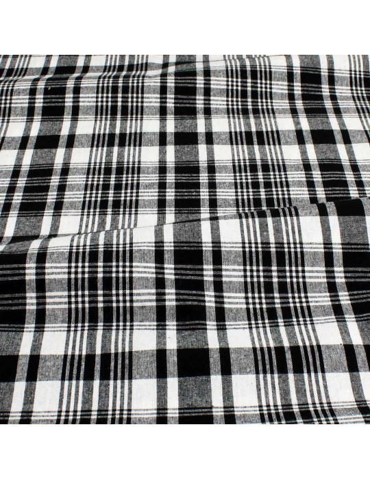 Tissu madras noir/blanc