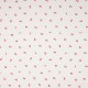 Coupon 3m Tissu Popeline de Coton Imprimé Cerise