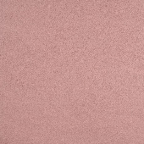 Coupon 3m Tissu Polaire Double Face Rose Poudre 