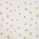 Coupon 3m Tissu Jersey de Coton Côtelé Ecru Citron 