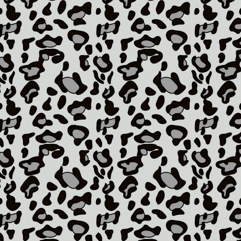 Coupon 3m Tissu Polaire Imprimé Leopard Gris 