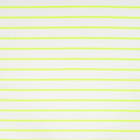 Coupon 3m Tissu French Terry Neon Rayure Jaune