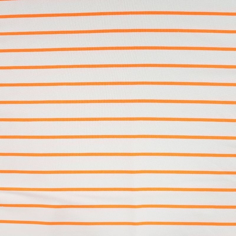 Coupon 3m Tissu French Terry Neon Rayure Orange