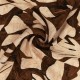 Coupon 3m Tissu Viscose Imprimé Jeanne Marron Clair