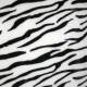 Coupon 3m Tissu Fausse Fourrure Zebra Ras Noir