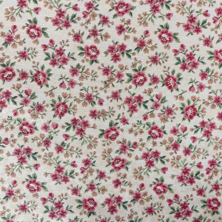 Coupon 3m Tissu Jacquard Mirela Rouge 