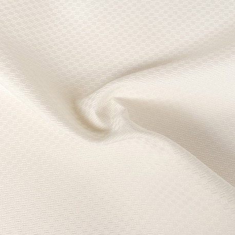 Coupon 3m Tissu Jacquard Chess Waterproof Ecru 