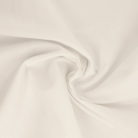 Coupon 3m Tissu Coton Uni Blanc 