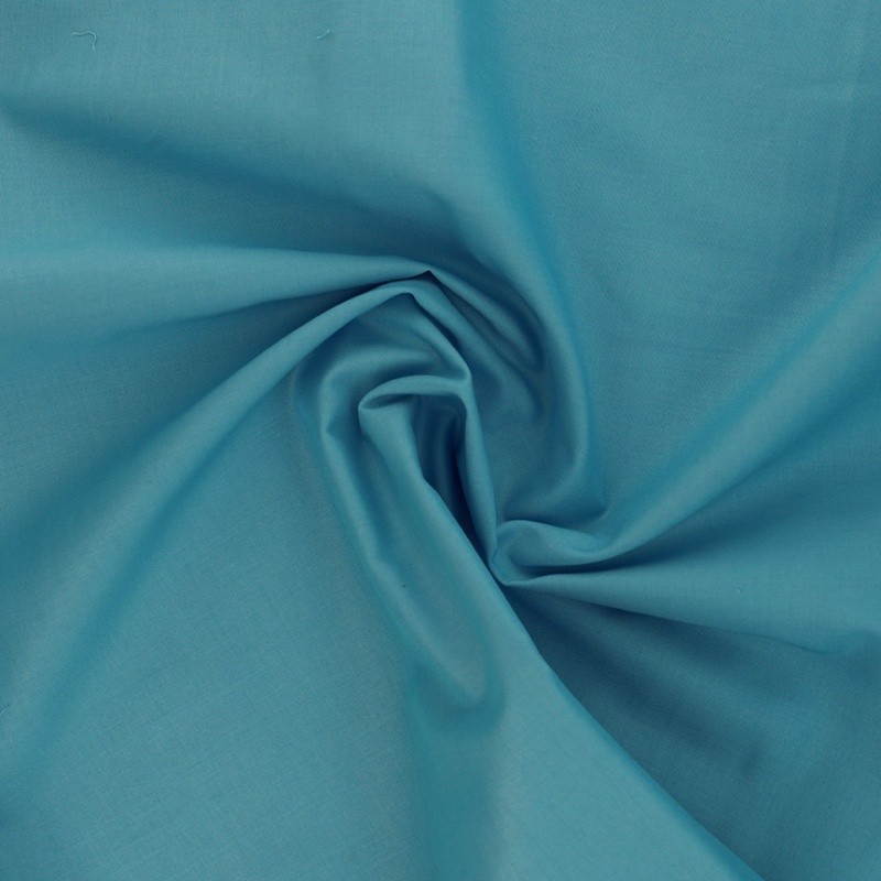 Coupon 3m Tissu Coton Uni Bleu Mer