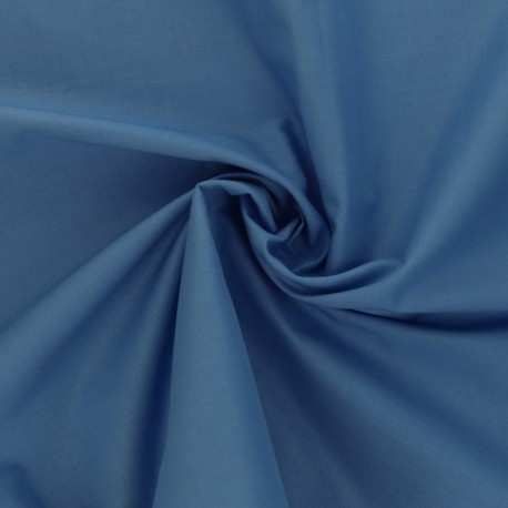 Coupon 3m Tissu Coton Uni Bleu Roi 