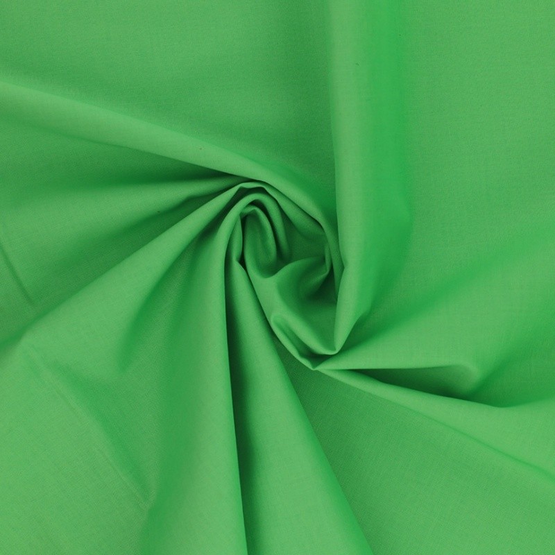 Coupon 3m Tissu Coton Uni Vert 