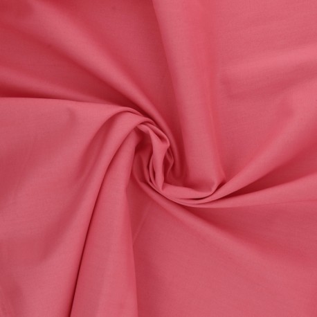 Coupon 3m Tissu Coton Uni Rose Fluo 