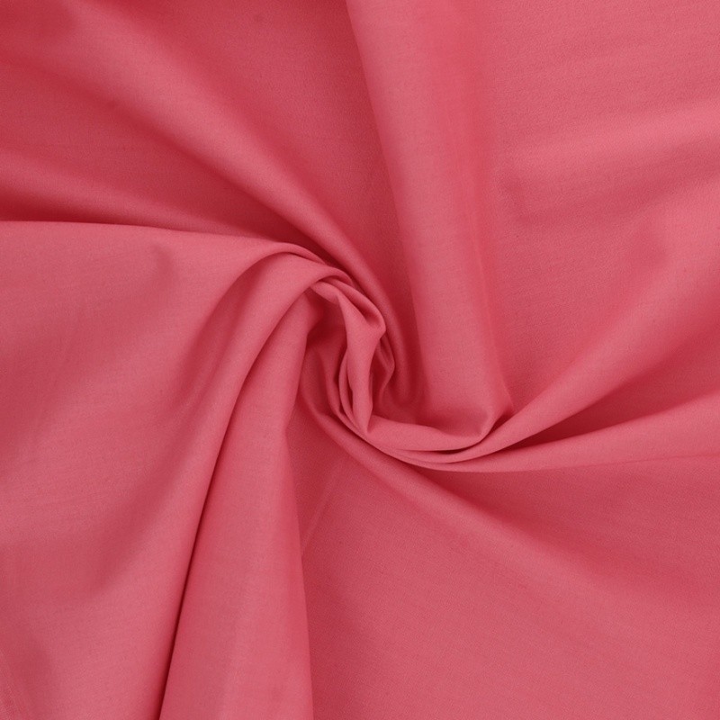 Coupon 3m Tissu Coton Uni Rose Fluo 