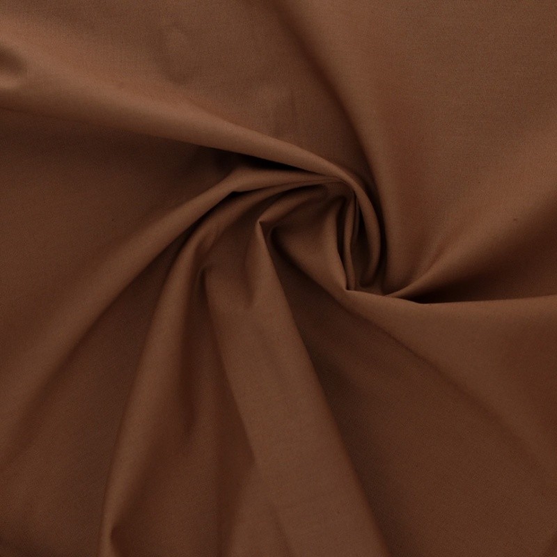 Coupon 3m Tissu Coton Uni Cacao
