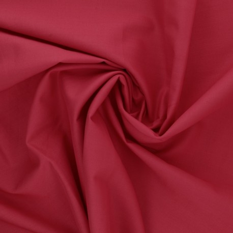 Coupon 3m Tissu Coton Uni Framboise
