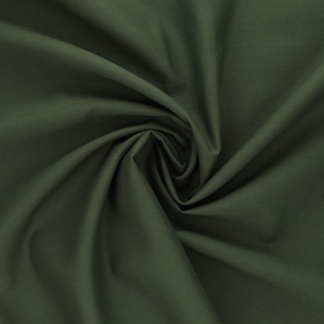 Coupon 3m Tissu Coton Uni Vert Canard 