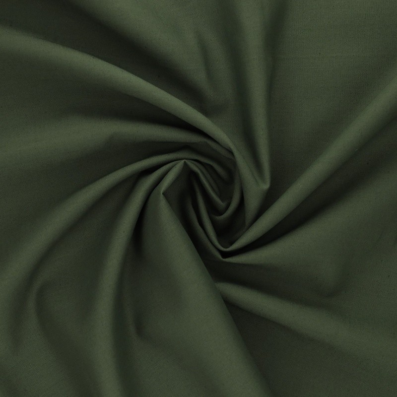 Coupon 3m Tissu Coton Uni Vert Canard 
