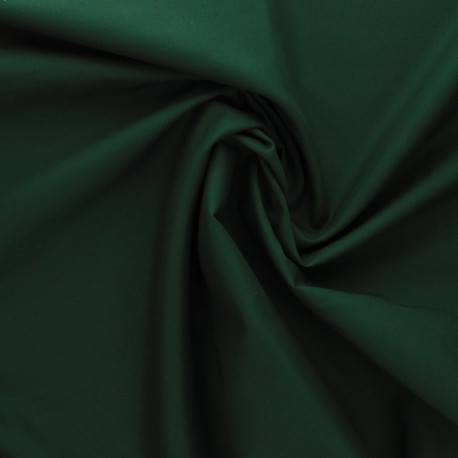 Coupon 3m Tissu Coton Uni Vert Forêt 
