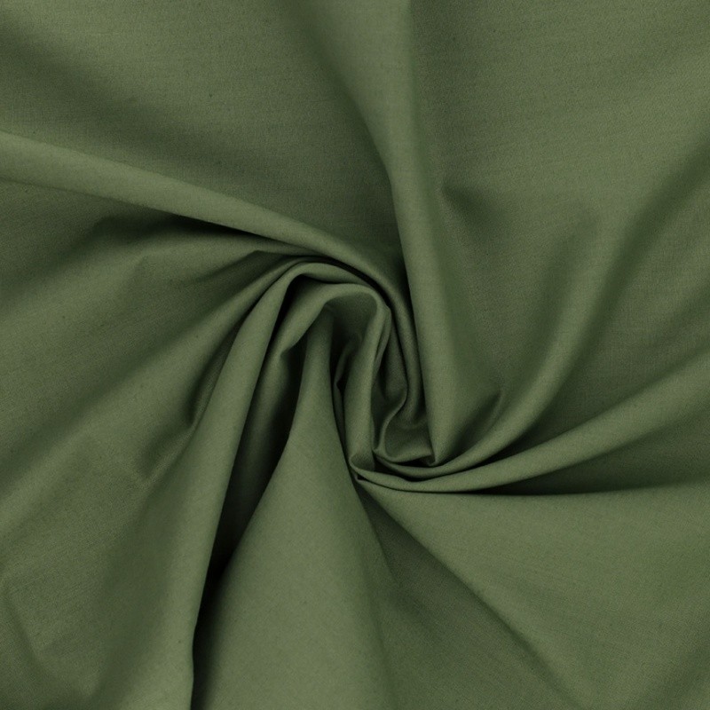 Coupon 3m Tissu Coton Uni Vert 