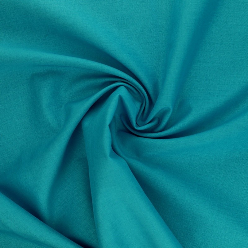 Coupon 3m Tissu Coton Uni Scuba Bleu 
