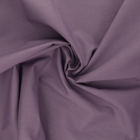 Coupon 3m Tissu Coton Uni Parme 
