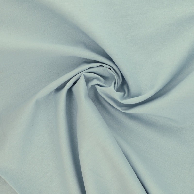 Coupon 3m Tissu Coton Uni Bleu Clair