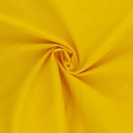 Coupon 3m Tissu Coton Uni Jaune