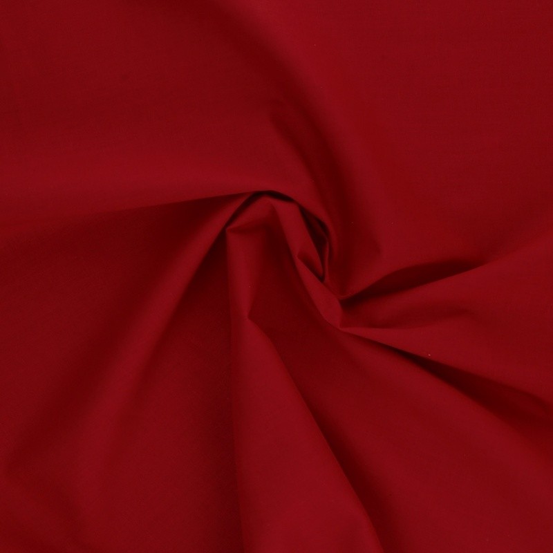 Coupon 3m Tissu Coton Uni Scarlet 