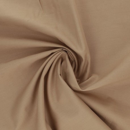Coupon 3m Tissu Coton Uni Tan 