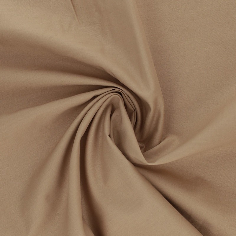 Coupon 3m Tissu Coton Uni Tan 