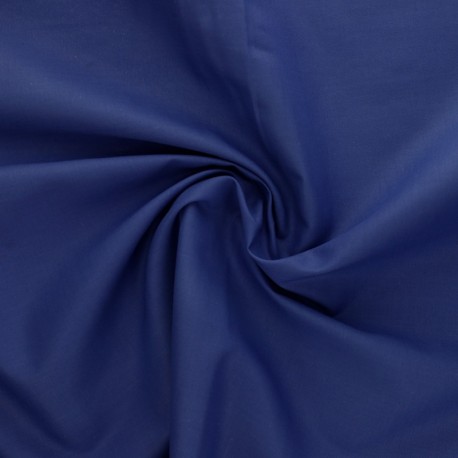 Coupon 3m Tissu Coton Uni Bleu Foncé