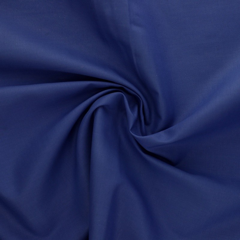 Coupon 3m Tissu Coton Uni Bleu Foncé