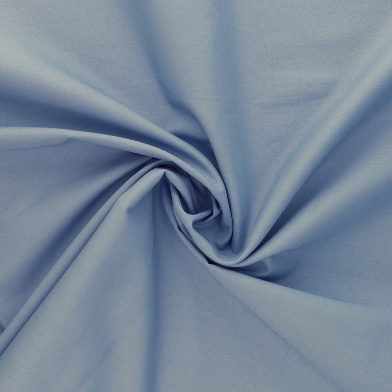 Coupon 3m Tissu Coton Uni Bleu Moyen 