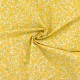 Coupon 3m Tissu Coton Imprimé Fleur Jaune