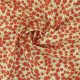 Coupon 3m Tissu Coton Imprimé Fleur Rouge