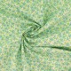 Coupon 3m Tissu Coton Imprimé Fleur Verte