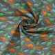Coupon 3m Tissu Coton Imprimé Dinosaures Multico
