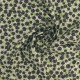 Coupon 3m Tissu Coton Imprimé Fleur Grise