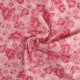 Coupon 3m Tissu Coton Imprimé Fleur Rose
