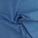 Coupon 3m Tissu Coton Imprimé Pois Bleu 