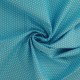 Coupon 3m Tissu Coton Imprimé Pois Bleu Turquoise