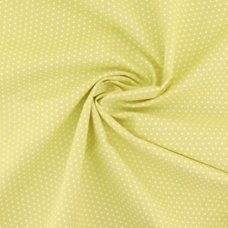 Coupon 3m Tissu Coton Imprimé Pois Anis