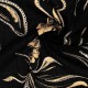 Coupon 3m Tissu Viscose Imprimé Noir 