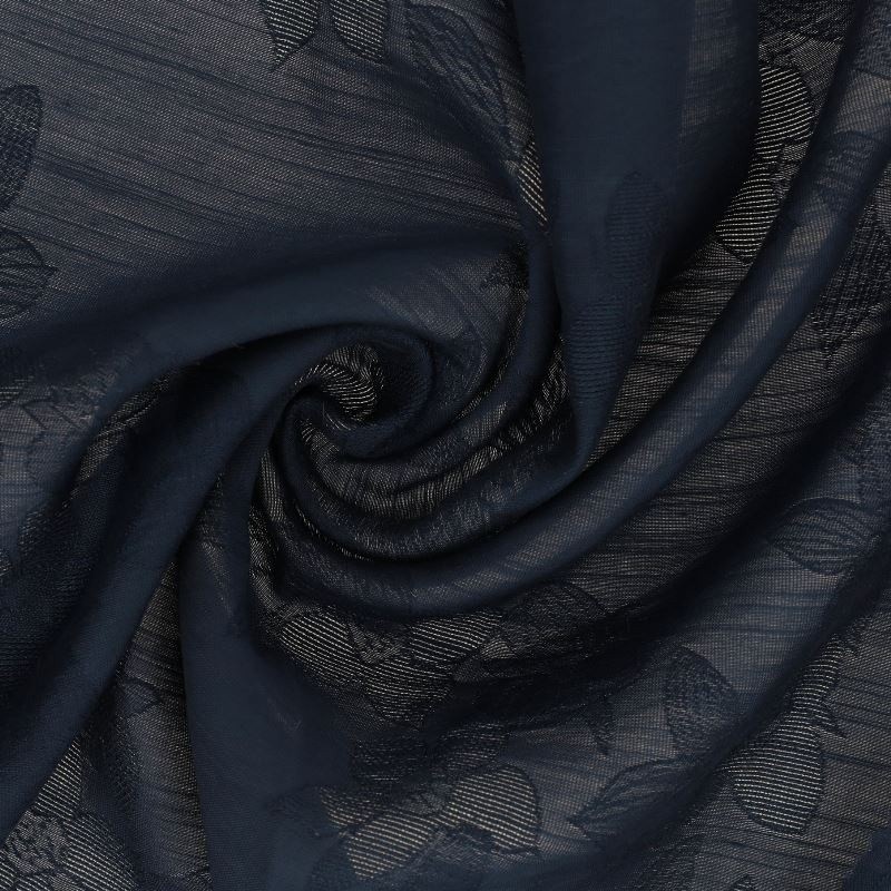 Coupon 3m Tissu Jacquard Tissé Bleu 